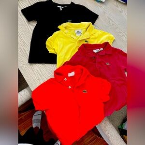 Boys size 6 Lacoste shirts. Fits more like a 5. Good condition!